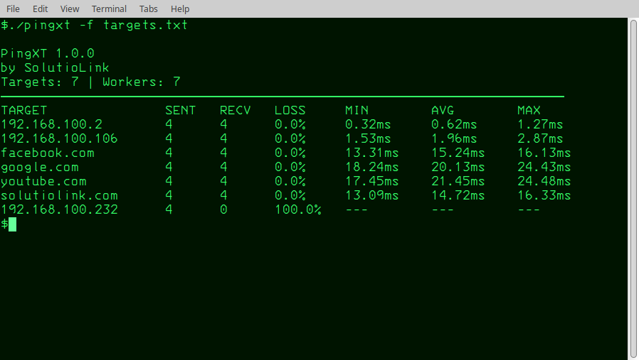 PingXT normal mode